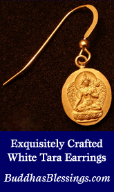 Exquisitely Crafted White Tara Earrings